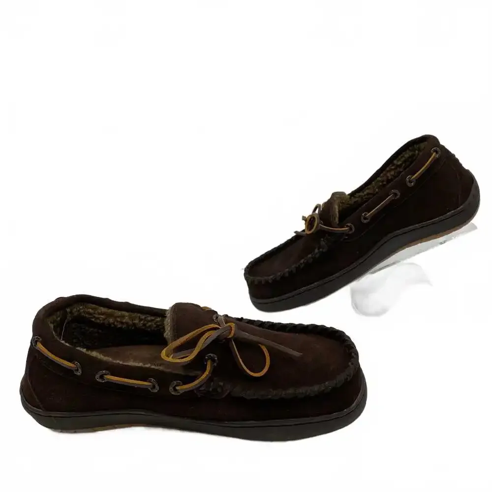 Tempur-Pedic Brown Suede Boat Slipper Shoes | Men’s Size 8